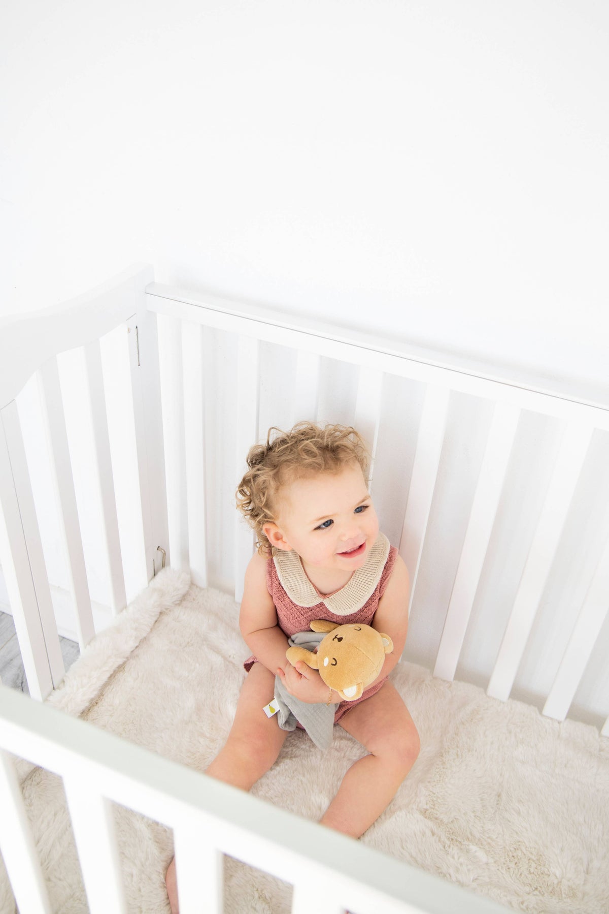 Baby Lovey Snuggle Blanket, Bear, Organic Cotton Muslin