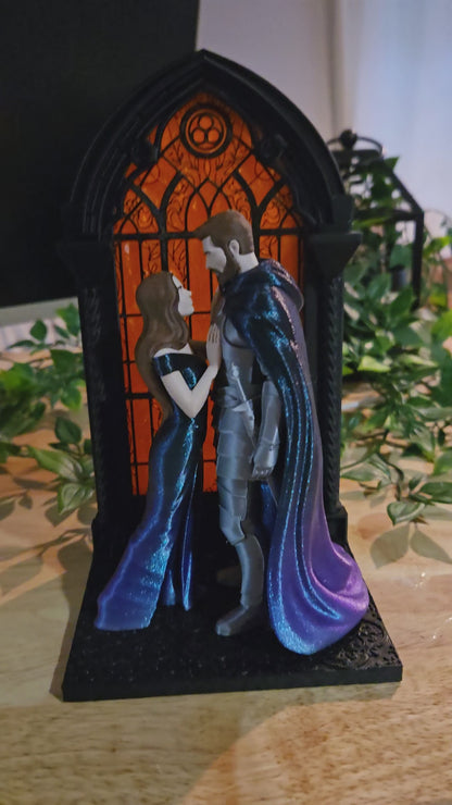 Royal Lovers Stained Glass Booknook
