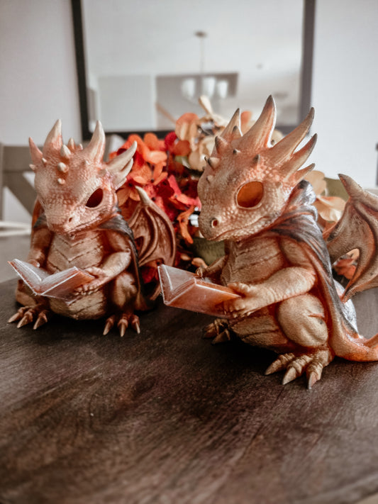 Reading Dragon w/ Tealight